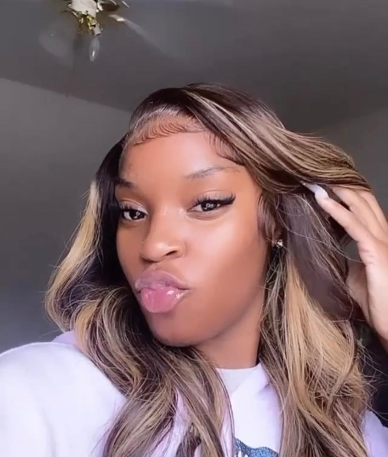 Highlight Lace Frontal Wig Human hair