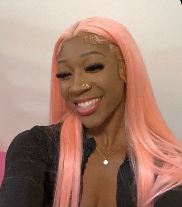 Baby Pink Colored Straight Lace Frontal